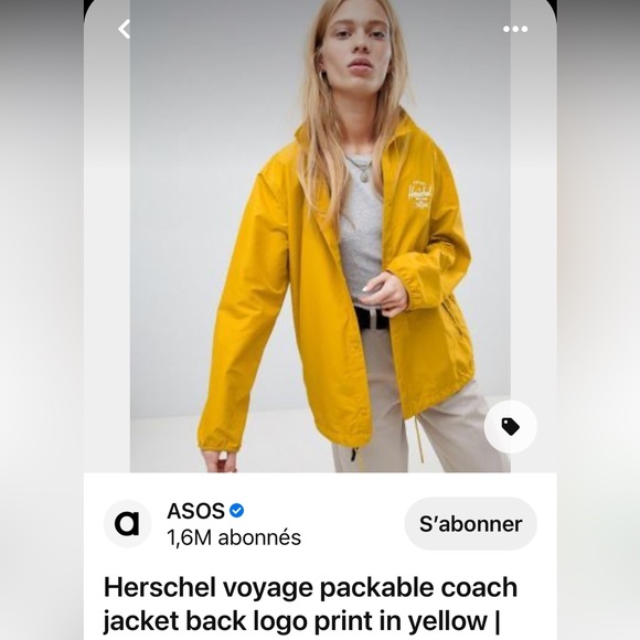 Herschel Voyage Coach Yellow packabke Jacket - Picture 3 of 12